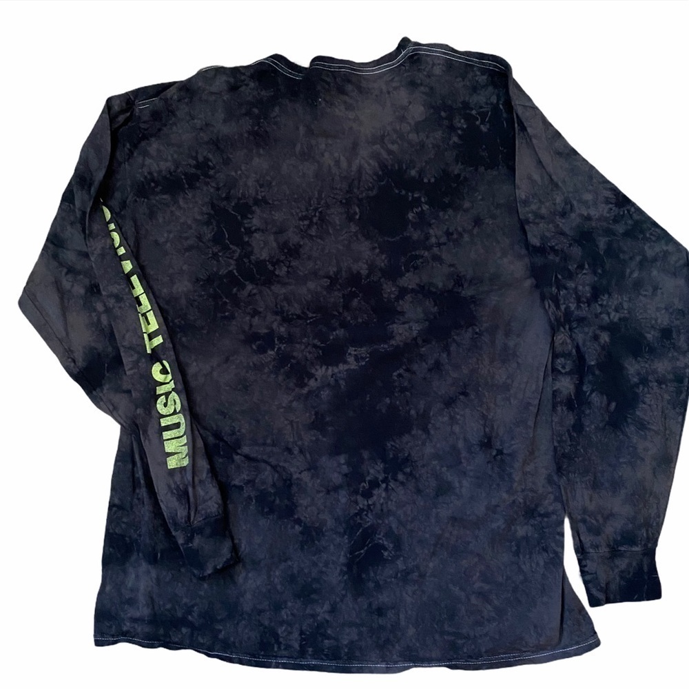 MTV Tie Dye T-shirt Long Sleeve Logo Med NWOT Lg - Picture 3 of 7